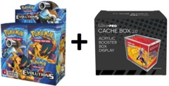 MINT Pokemon XY12 Evolutions Booster Box PLUS Acrylic Ultra Pro Cache Box 2.0 Protector